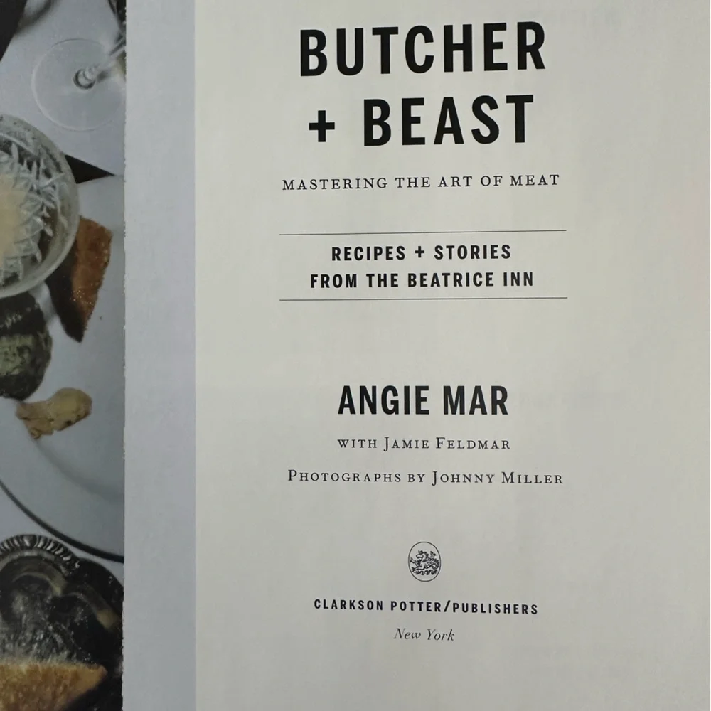 BUTCHER + BEAST Hardcover 2019 Restaurant Cookbook